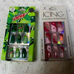 Icing Mountain Dew Vegan Faux Nails 48 pieces